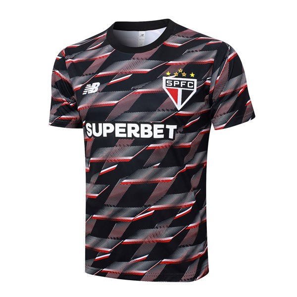 Camiseta Entrenamiento Sao Paulo 2024-25 Negro Rojo